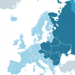 map highlighting Eastern Europe