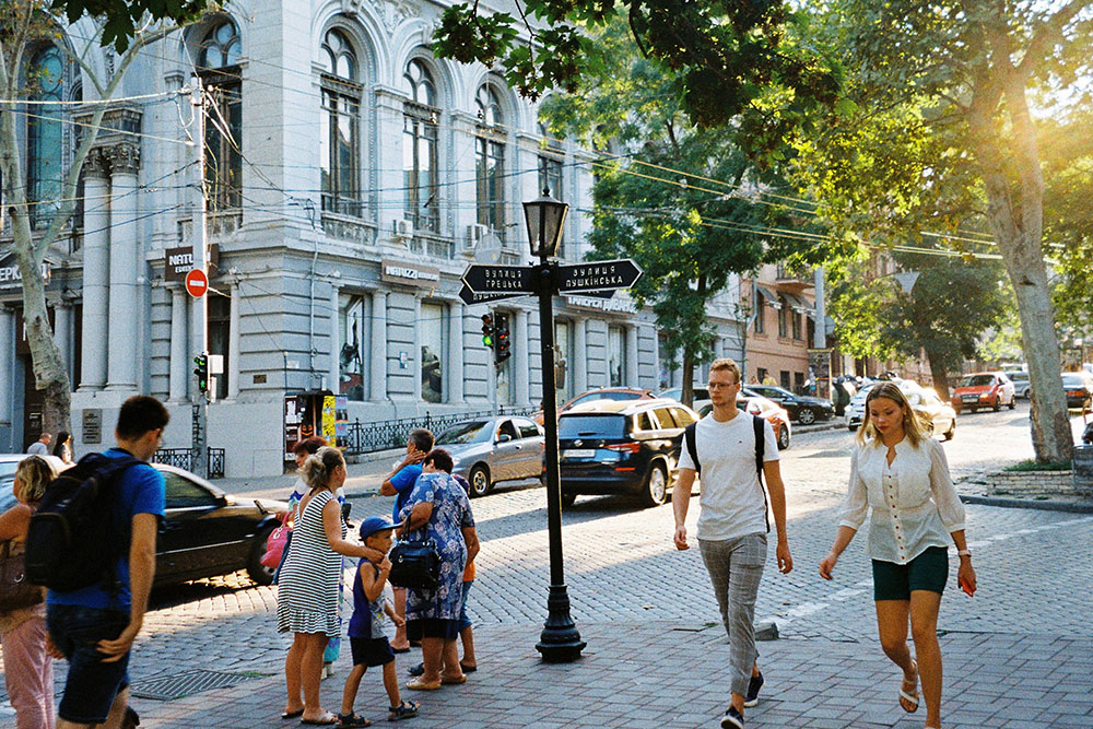 street scene in Odessa